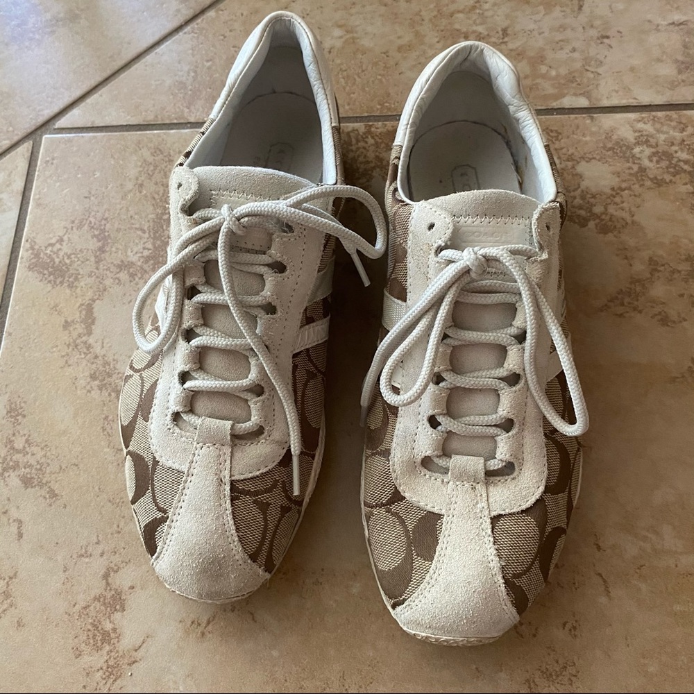 Coach Katelyn Lace Up Tan Sneakers - Gem